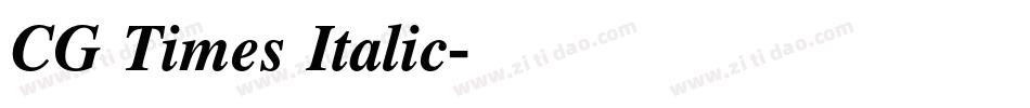 CG Times Italic字体转换